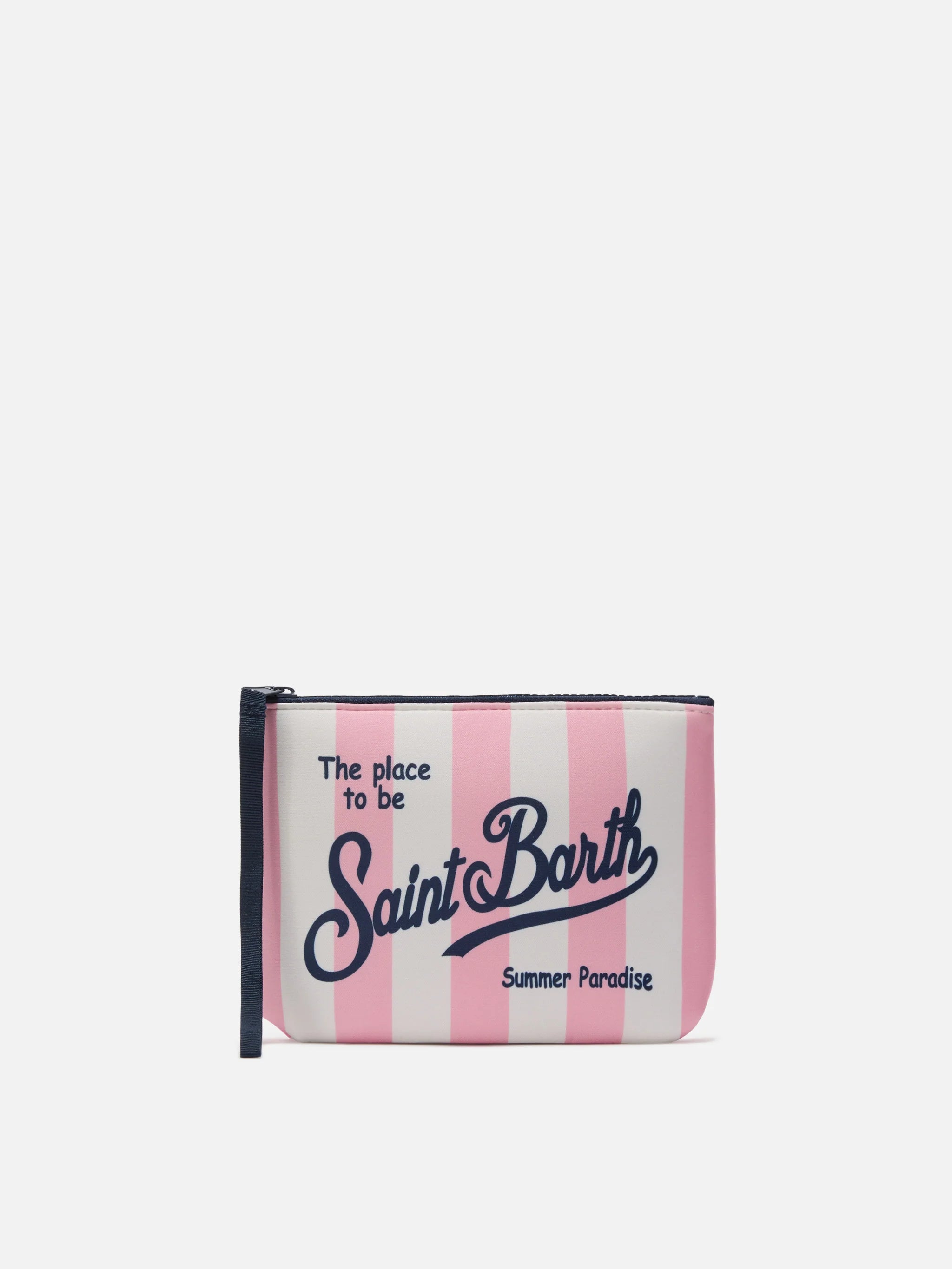 Pochette da mare righe rosa